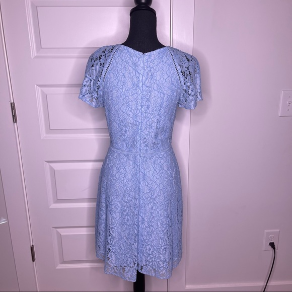 Charles Henry Reglan Sleeve Lace Dress Periwinkle Blue Women's Size Medium - Picture 4 of 8